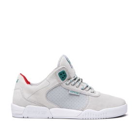 Supra Mens FULTON Low Top Shoes Cool Grey/Lt Grey/white | US-37877